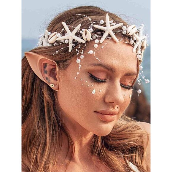Beach Wedding Hair Accessories Pearl Shell Starfish Mermaid Headpiece for Women main image 7
